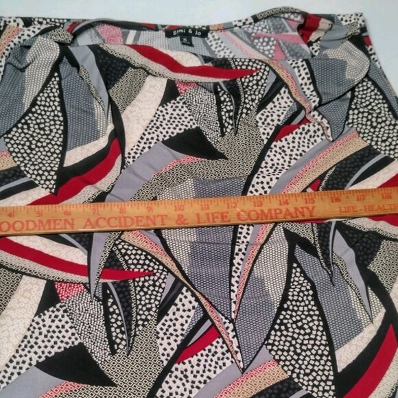 Vintage Y2K Sami & Jo Shirt XL Sleeveless Cowl Neck Abstract Geometric Artsy - Picture 5 of 13